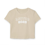 Laden Sie das Bild in den Galerie-Viewer, Women&#39;s Baby Crop Tee - &#39;ABITUR 2025&#39; Varsity