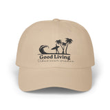 Laden Sie das Bild in den Galerie-Viewer, Classic Embroided Unisex Cap - Good Living Surf &amp; Palmen Design