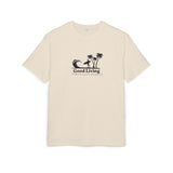 Laden Sie das Bild in den Galerie-Viewer, Unisex Heavy Oversize Tee - Good Living Surf &amp; Palmen Design