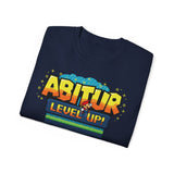 Laden Sie das Bild in den Galerie-Viewer, Unisex Regular Cotton T-shirt - Level Up! &#39;Abitur&#39; Basic Tee