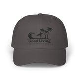 Laden Sie das Bild in den Galerie-Viewer, Classic Embroided Unisex Cap - Good Living Surf &amp; Palmen Design