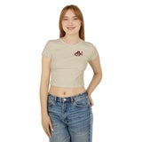 Laden Sie das Bild in den Galerie-Viewer, Women&#39;s Crop Top - Personalized &#39;Abi&#39; &amp; Heart Design