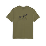 Laden Sie das Bild in den Galerie-Viewer, Unisex Heavy Oversize Tee - Good Living Surf &amp; Palmen Design