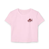 Laden Sie das Bild in den Galerie-Viewer, Women&#39;s Crop Top - Personalized &#39;Abi&#39; &amp; Heart Design